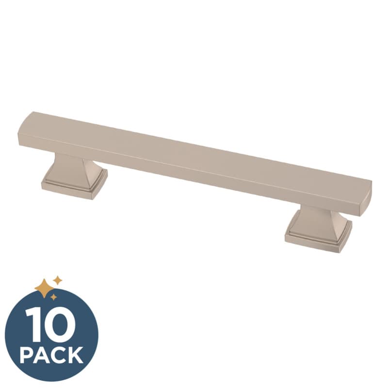 Franklin Brass Tiered Foot Pull, 3-3/4" (96mm), Satin Nickel, 10 pack - P49573C-SN-B