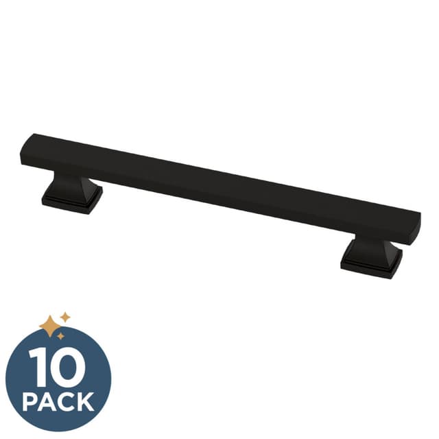 Franklin Brass Tiered Foot Pull, 5-1/16" (128mm), Matte Black, 10 pack - P49574C-FB-B