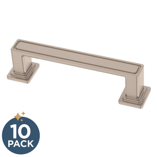 Franklin Brass Recessed Square Pull, 3" (76mm), Satin Nickel, 10 pack - P49576C-SN-B