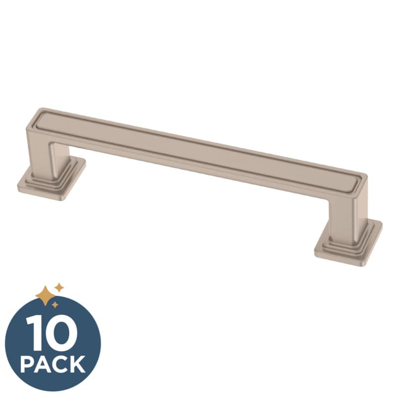 Franklin Brass Recessed Square Pull, 3-3/4" (96mm), Satin Nickel, 10 pack - P49577C-SN-B