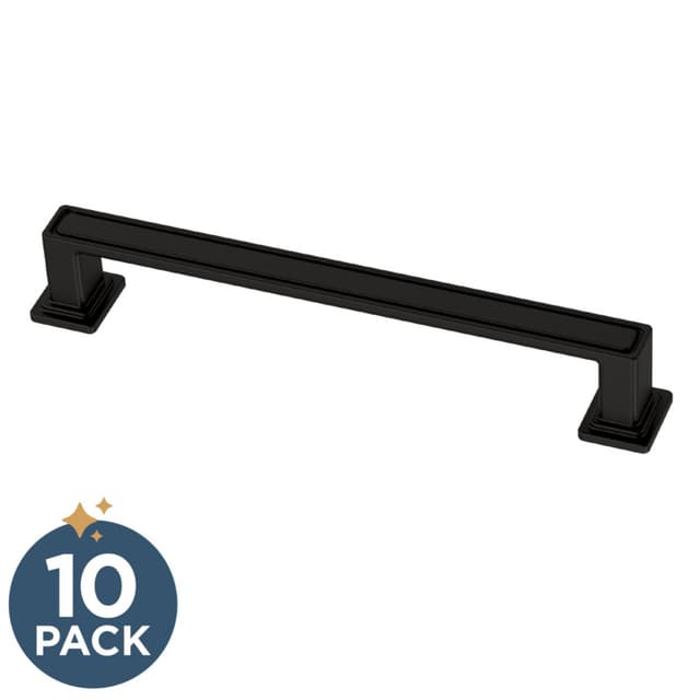 Franklin Brass Recessed Square Pull, 5-1/16" (128mm), Matte Black, 10 pack - P49578C-FB-B
