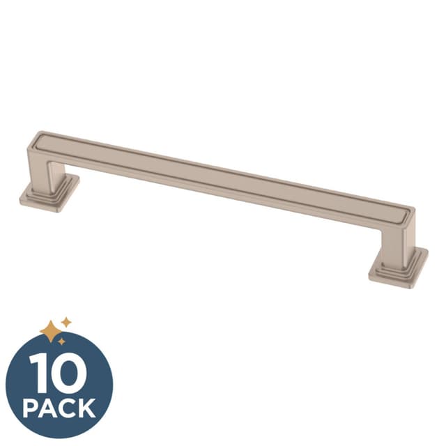 Franklin Brass Recessed Square Pull, 5-1/16" (128mm), Satin Nickel, 10 pack - P49578C-SN-B