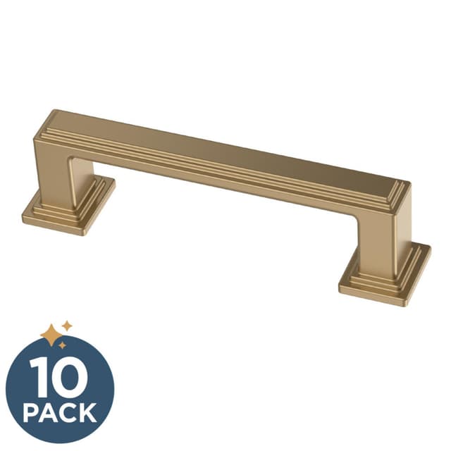Franklin Brass Stepped Pull, 3" (76mm), Champagne Bronze, 10 pack - P49580C-CZ-B