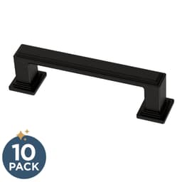 Franklin Brass Stepped Pull, 3" (76mm), Matte Black, 10 pack - P49580C-FB-B