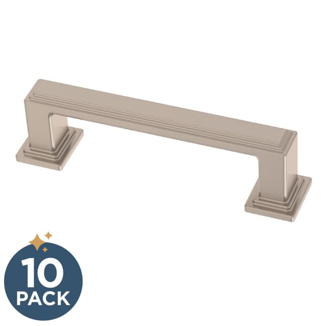 Franklin Brass Stepped Pull, 3" (76mm), Satin Nickel, 10 pack - P49580C-SN-B