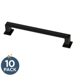 Franklin Brass Stepped Pull, 5-1/16" (128mm), Matte Black, 10 pack - P49582C-FB-B
