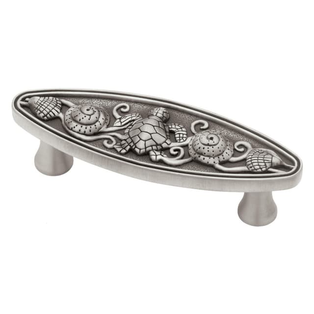 Franklin Brass Seaside Oval Pull, 3" (76mm) CC, Brushed Satin Pewter - PBF663-BSP-C1