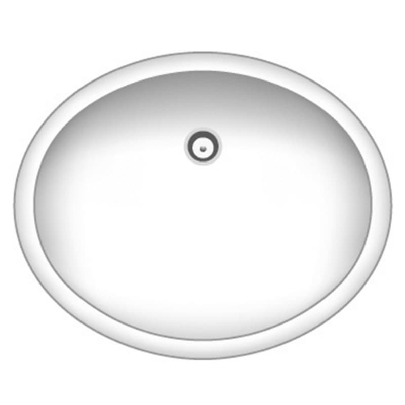 Formica Corporation 18-1/2" Single Bowl Acrylic Vanity Sink, Undermount, 102 Arctic White, S2511075102M