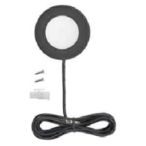 LED 3W Cool White Puck Light, Black