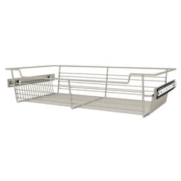 Sidelines Steel 24"W x 14"D x 5"H Side Mount Satin Nickel Closet Basket, CBSL-241405SN-3
