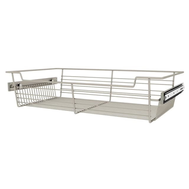 Sidelines CBSL 24" Wide Satin Nickel Closet Basket Pullout