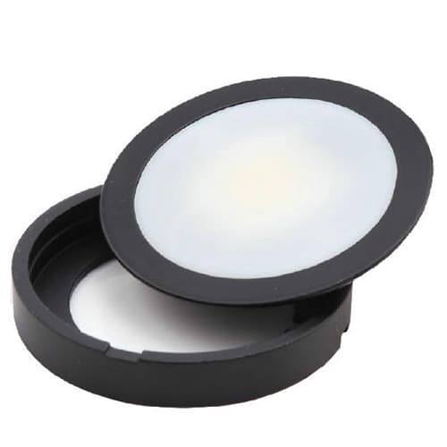 Power Pockit® LED 3W Neutral Puck Light, 2-1/2", Black
