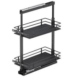 Vauth-Sagel 19-1/4" 2-Tier Scalea Pullout Basket with Soft Close, Carbon Steel Gray