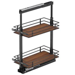 Vauth-Sagel 8-1/4" 2-Tier Scalea Pullout Basket with Soft Close, Walnut