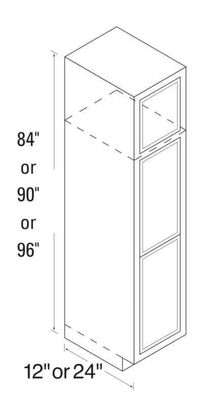 Kitchen Kompact 18"W x 34-1/2"H x 24"D Shelf Kit, SK18BRB