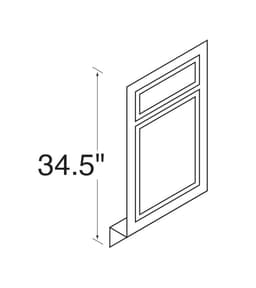 Kitchen Kompact 18"W x 34-1/2"H x DWhite Sink Front, Recessed Panel - DW18SF