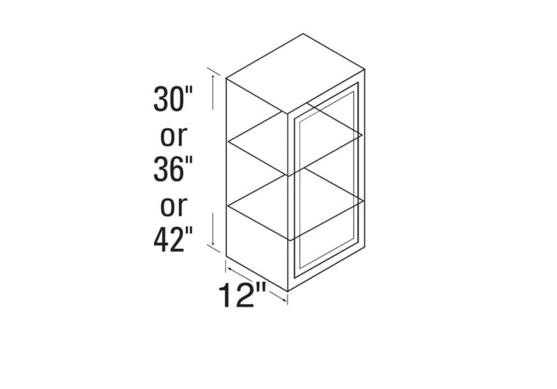 Kitchen Kompact 21"W x 30"H x 12"D Gray Wall Cabinet, Recessed Panel, GR21W
