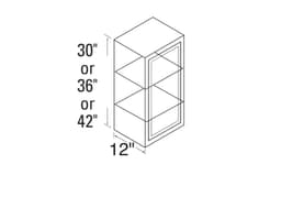 Kitchen Kompact 21"W x 30"H x 12"D Gray Wall Cabinet, Recessed Panel, GR21W