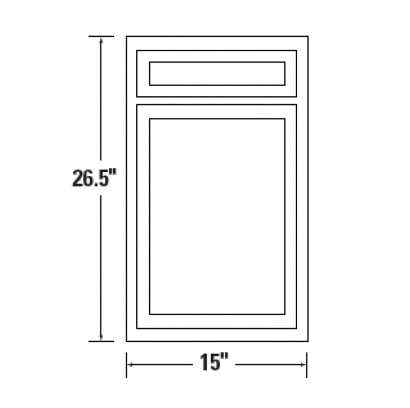 Warmwood Series Door Sample with Labels, Flat Panel Door Style, Beech, 12"W x 12"H