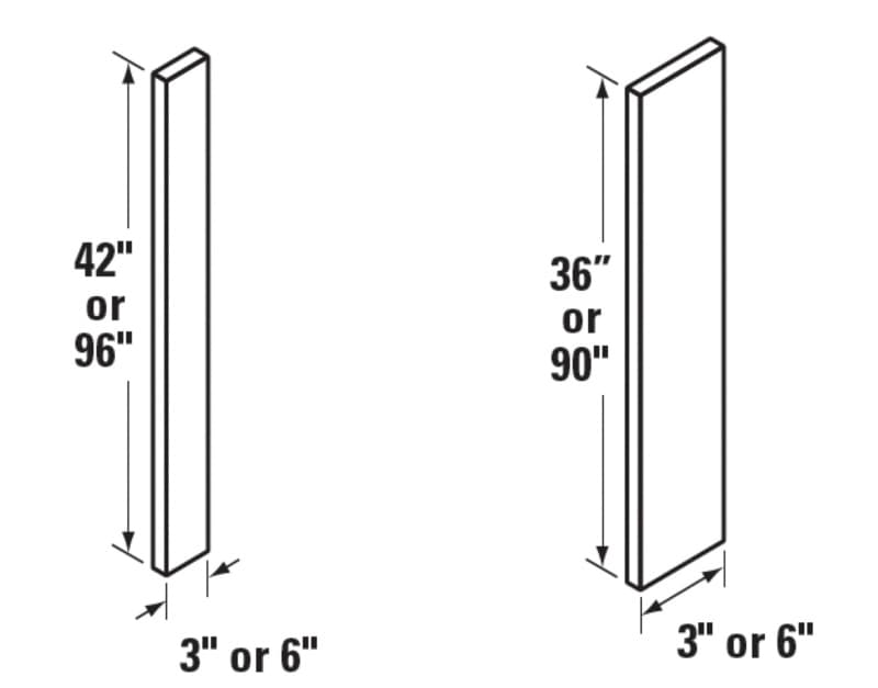 Kitchen Kompact 3"W x 42"H Glenwood Filler, GW3"42