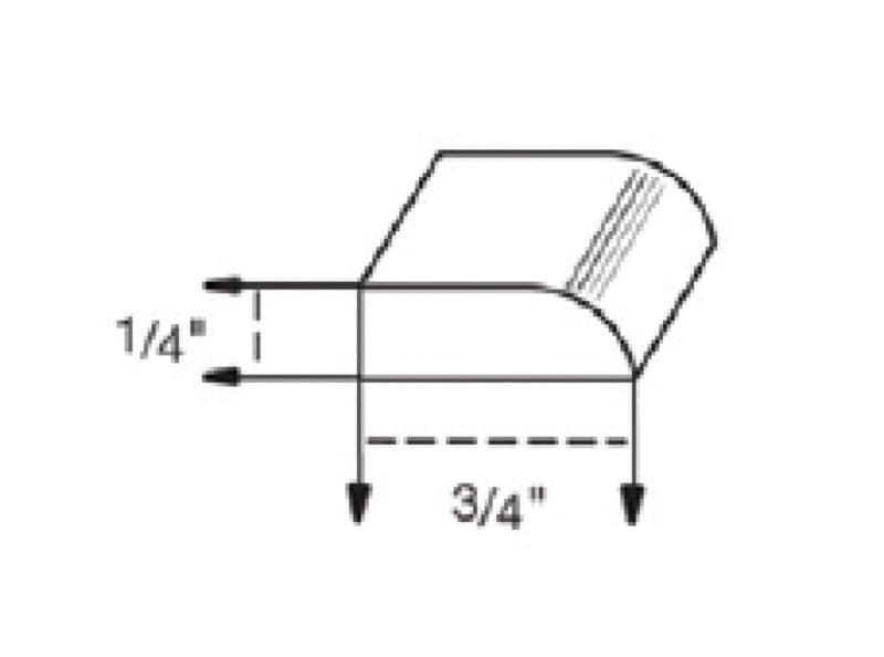Kitchen Kompact 96"W x 1/4"H x 3/4"D Gray Scribe, GRSM8