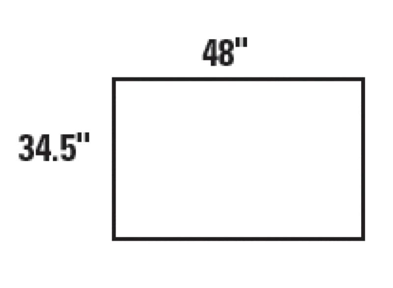 Kitchen Kompact 34-1/2"W x 48"H DWhite Back Panel, DW34X48