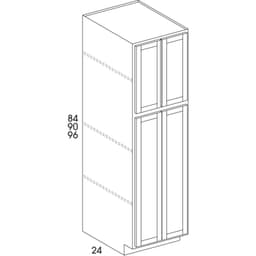 Transition Series Utility Cabinets Prospect Door Style, Coconut 24"W x 24"D x 84"H