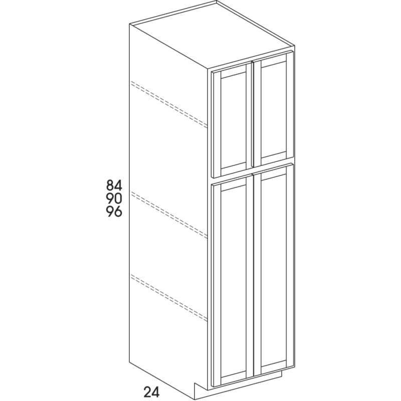 Wolf 24" x 24" x 84" Utility Cabinet, Prospect Coconut, 2870657