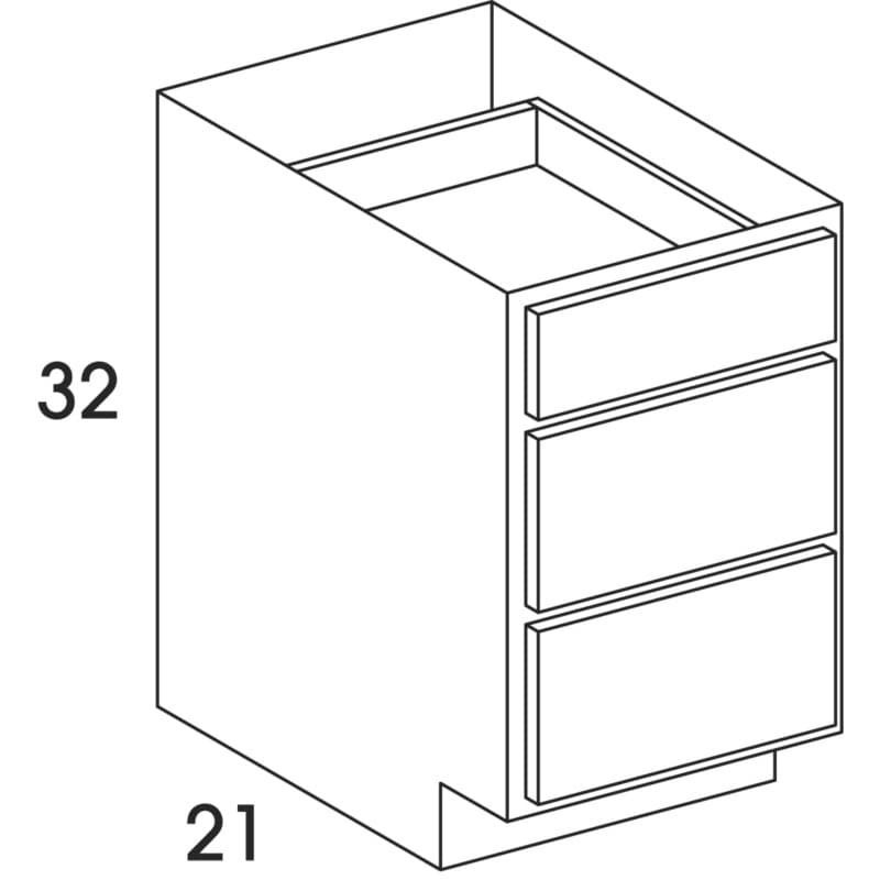 Wolf 21" x 21" x 32-1/2" Vanity Drawer Base, Sawyer Dark Sable, UD, 3998722