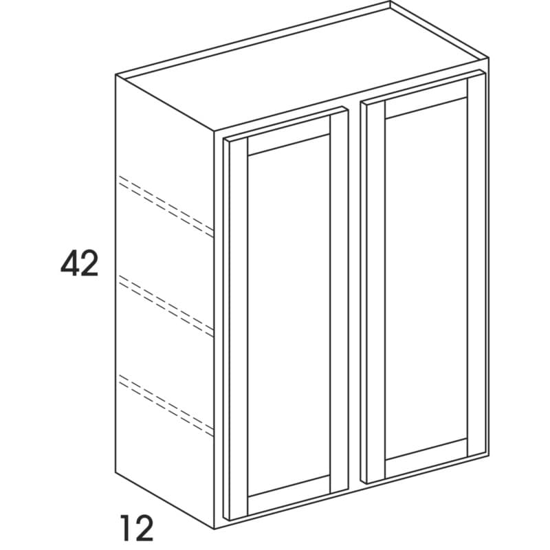 Wolf 27" x 12" x 42" Wall Cabinet, Grove Terrain, 4188439