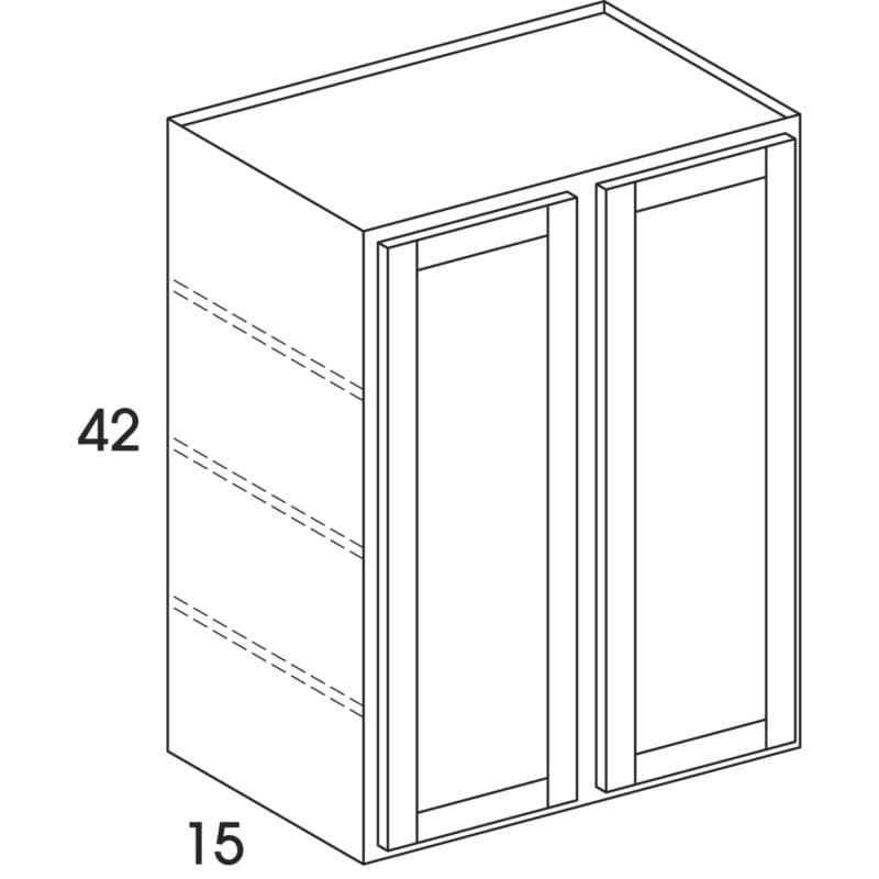 Wolf 30" x 15" x 42" Wall Cabinet, Sawyer White, 3999564