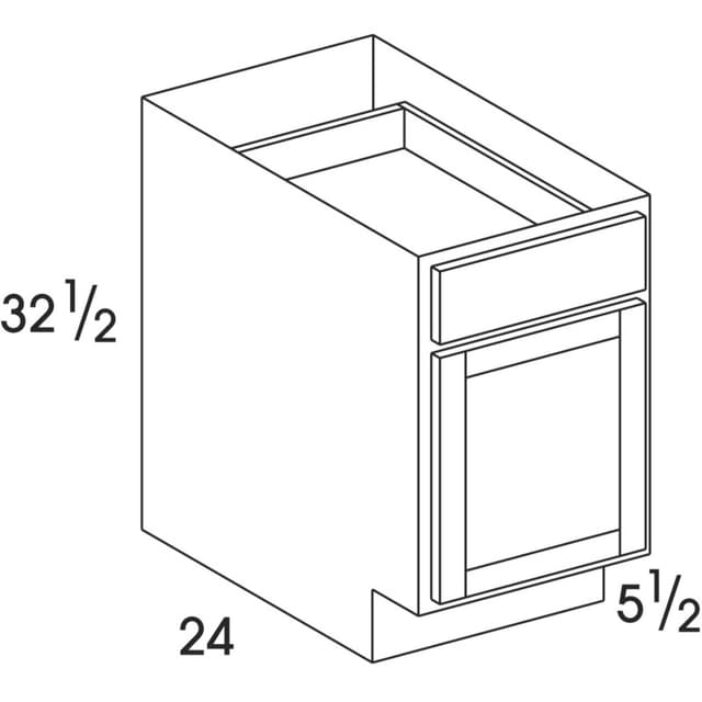 Base Universal Design Cabinet, Shea Cinder