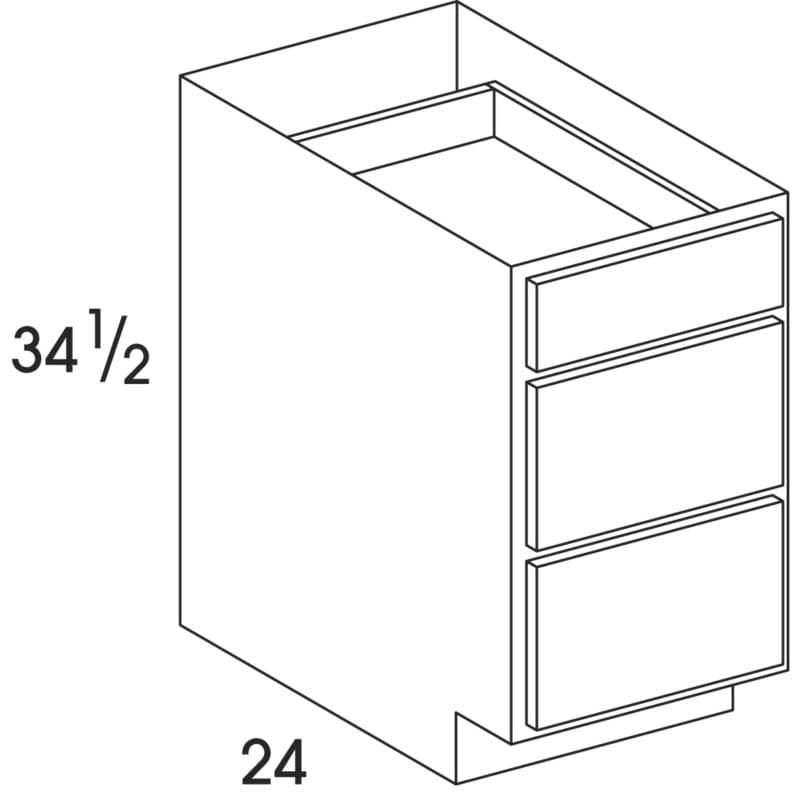 Wolf 24" x 24" x 34-1/2" Drawer Base, Dartmouth Brownstone, 3036370