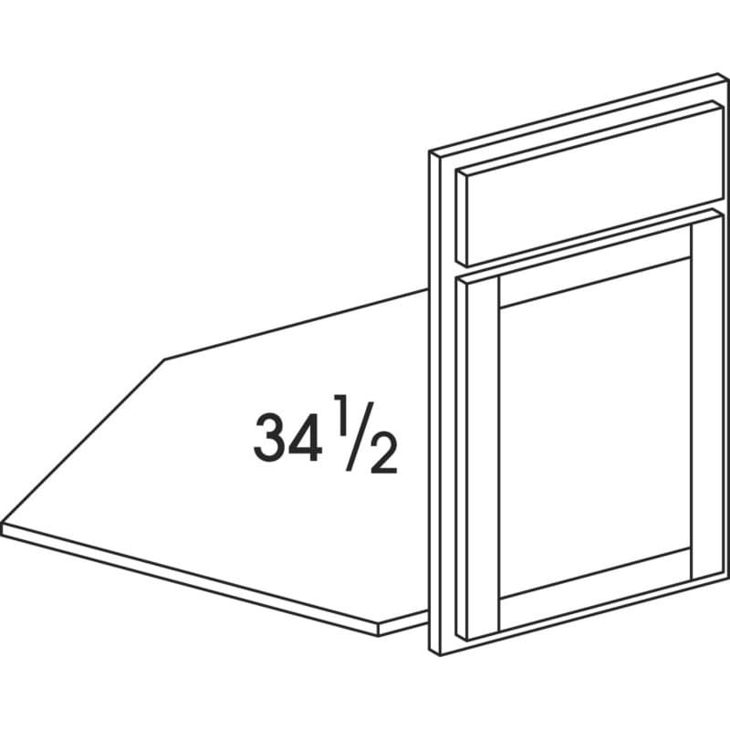 Wolf 36" x 24" x 34-1/2" Corner Sink Base, Sawyer White, 3999553