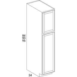 Transition Series Utility Cabinets Prospect Door Style, Bark 18"W x 24"D x 90"H