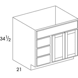 Wolf Cabinets 044 VBR36-GRANTLEY WHITE, 3919321
