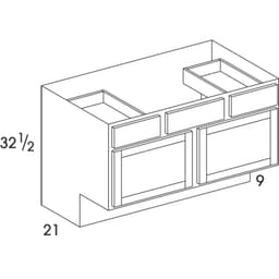 Classic Series Vanity Sink Drawer Base White, Dartmouth, ADA, 48"W x 21"D 32-1/2"H - Wolf 2798932