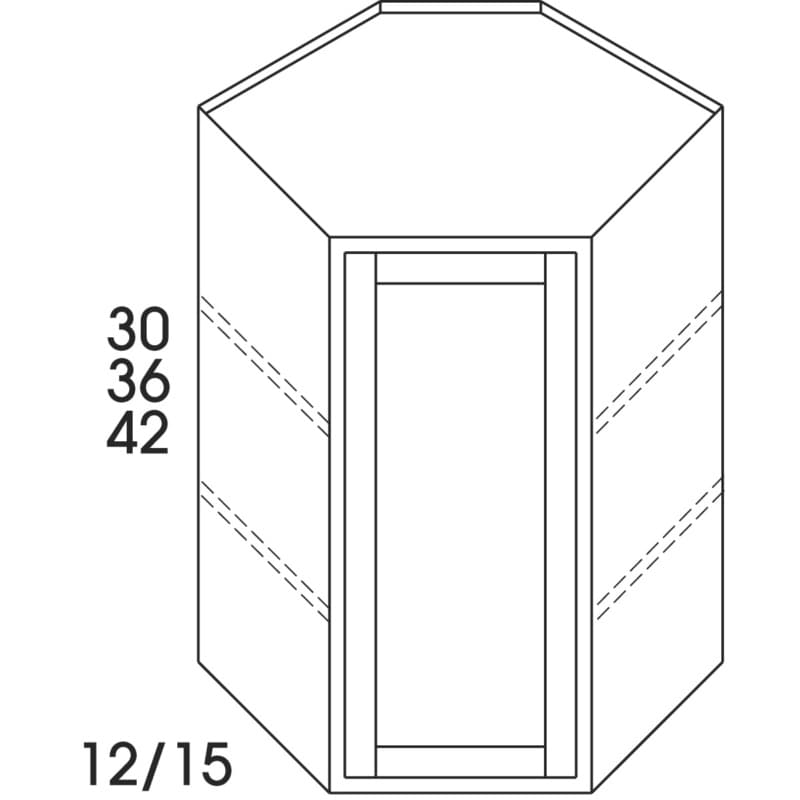 Wolf 24" x 12" x 30" Diagonal Corner Wall, Grove Sandalwood, 4194832