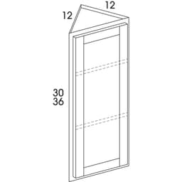 Classic Series Wall End Cabinets Dartmouth Door Style, Pewter 12"W x 12"D x 42"H