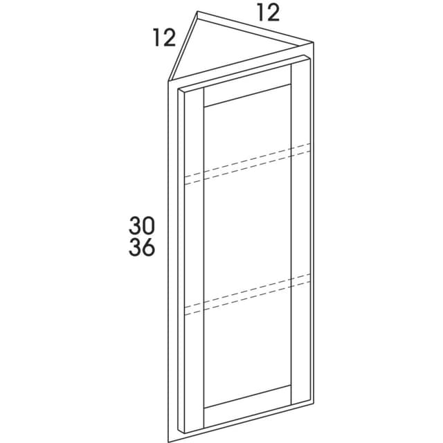 Wall End Cabinet, Dartmouth Pewter