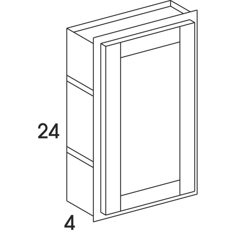 Wolf 15" x 4" x 24" Medicine Cabinet, Grove Terrain, 4188458