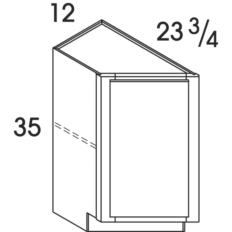 Wolf 12" x 24" x 34-1/2" Base End Cabinet, Waverly Hazelnut, 3949390