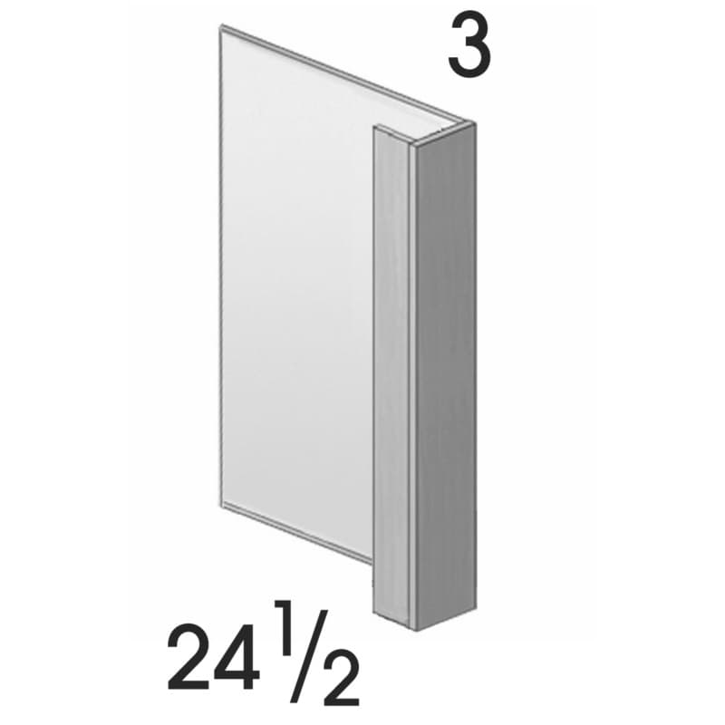 Wolf 3" x 24" x 34-1/2" Dishwasher End Panel, Sawyer Dark Sable, 4015421