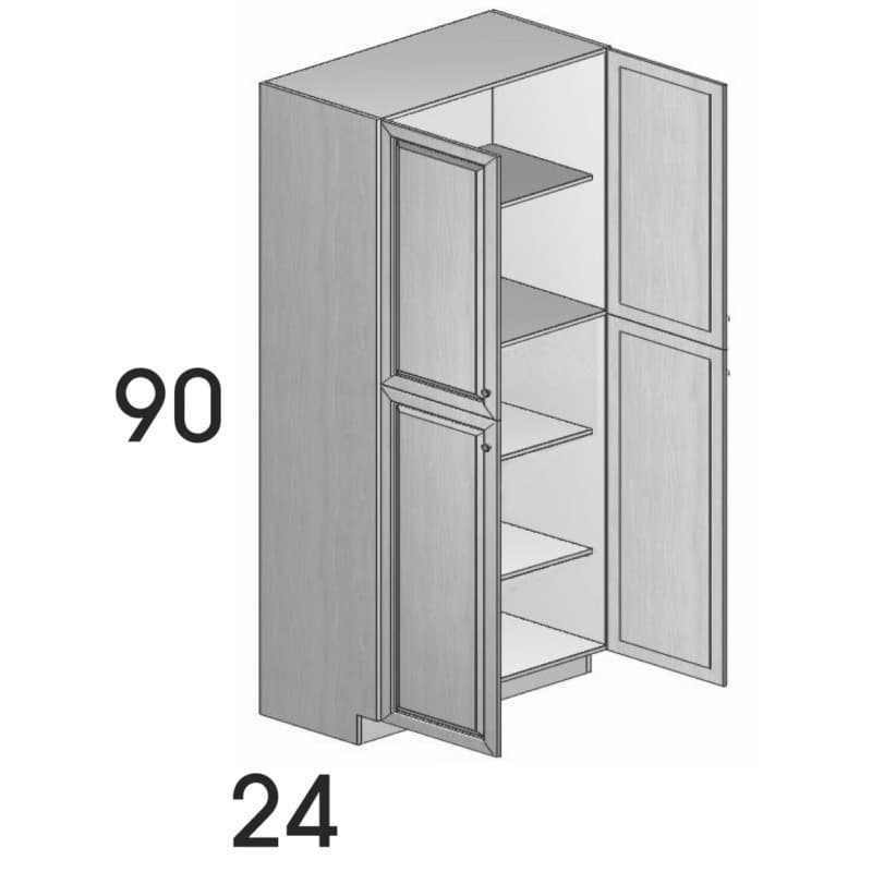 Wolf 24" x 24" x 90" Utility Cabinet, Prospect Bark, 2870791