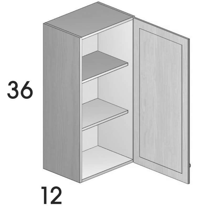 Wolf 24" x 12" x 36" Wall Cabinet, Sloane Mocha, 3531214