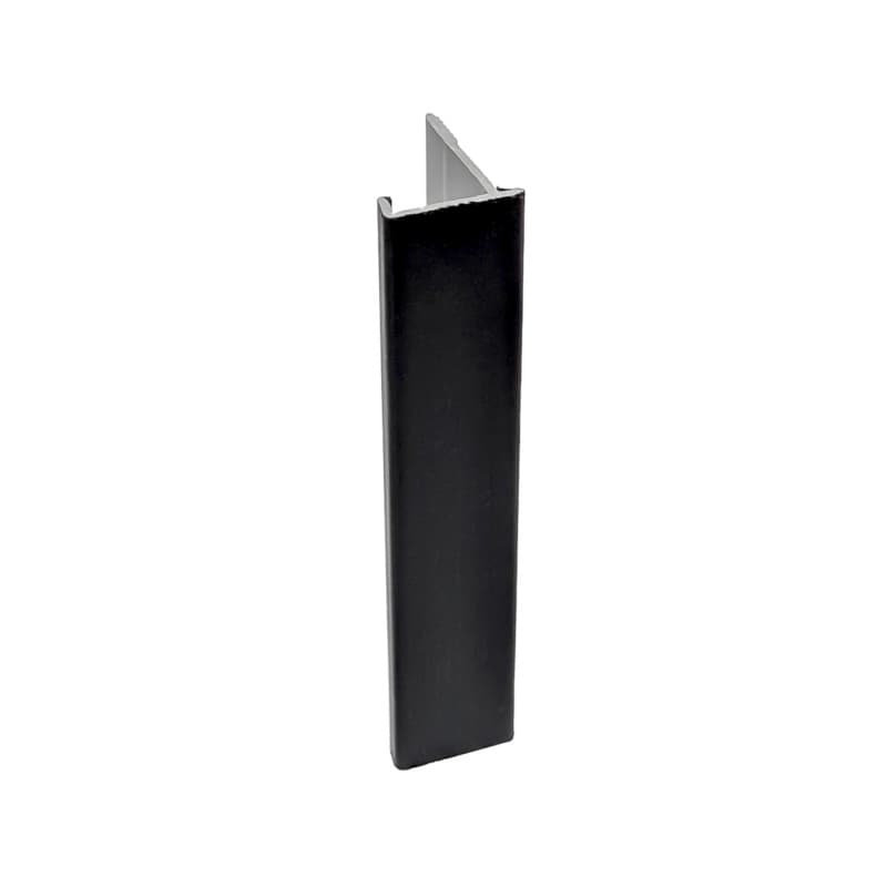 Peter Meier Plastic Toe Kick 90° End Cap 3-15/16"H, Matte Black Melamine Foil Finish, - TKEC-01-10-015
