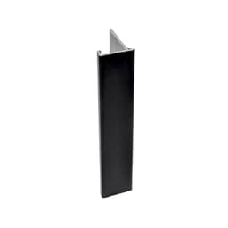 Peter Meier Plastic Toe Kick 90° End Cap 3-15/16"H, Matte Black Melamine Foil Finish, - TKEC-01-10-015