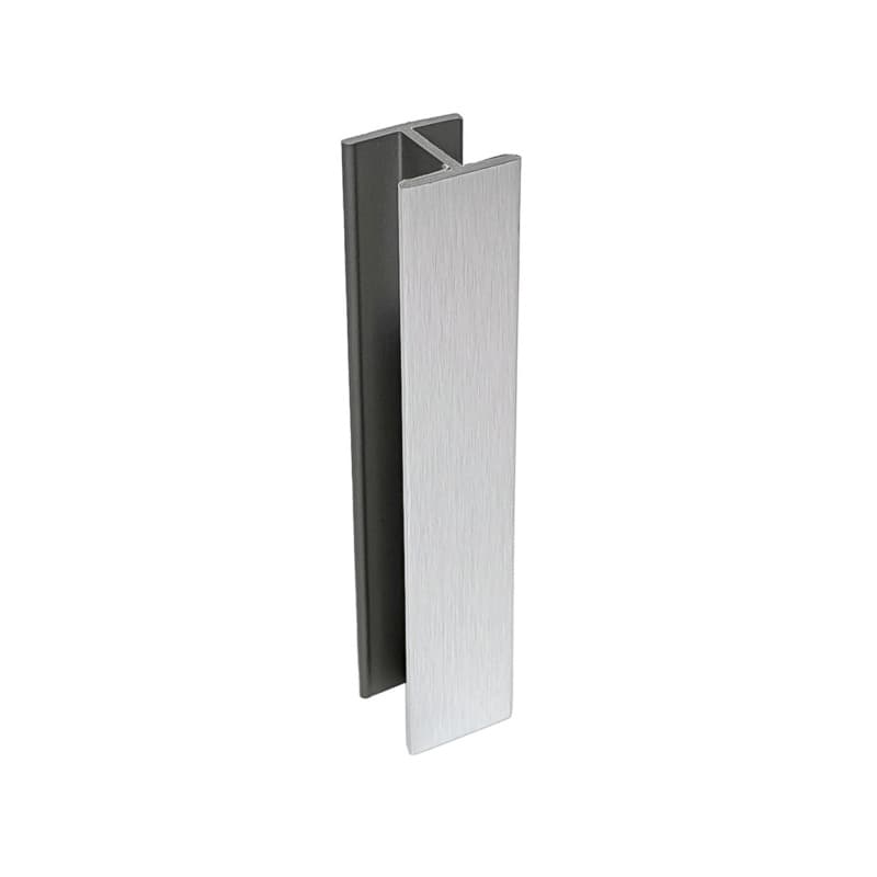 Peter Meier Plastic Toe Kick 180° (Flush Joint) Connector 3-15/16"H, Anodized Aluminum Foil Finish, - TKEC-180-10-002