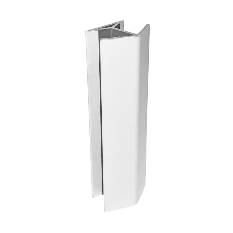Peter Meier Plastic Toe Kick 135° Corner Connector 3-15/16"H, Matte White Melamine Foil Finish, - TKEC-C135-10-003