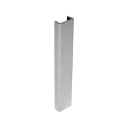 Peter Meier Plastic Toe Kick Straight End Cap 3-15/16"H, Anodized Aluminum Foil Finish, - TKEC-00-10-002